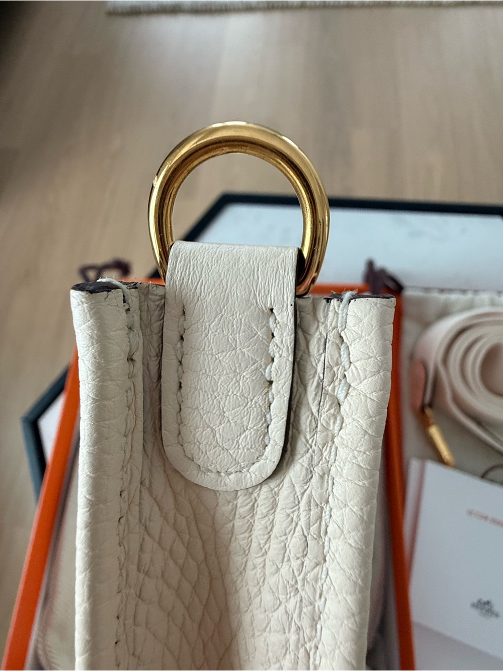Hermes Evelyne II Mini TPM 16 Crossbody Bag in Clemence - Picture 7 of 10